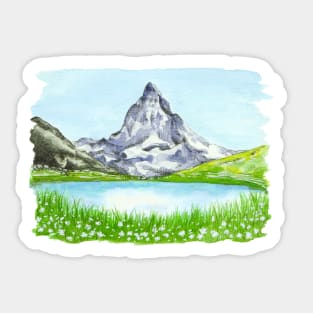 Matterhorn Watercolour Sticker